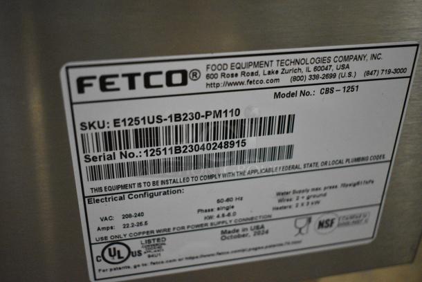 BRAND NEW SCRATCH AND DENT! 2024 Fetco CBS-1251 Stainless Steel Twin Automatic Coffee Brewer w/ Hot Water Dispenser and Metal Brew Basket. 120/208-240 Volts, 1 Phase. - Image 7 of 8