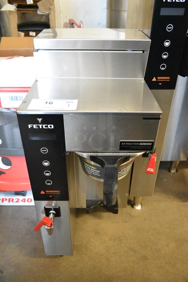 BRAND NEW SCRATCH AND DENT! 2024 Fetco CBS-1231 Stainless Steel Twin Automatic Coffee Brewer w/ Hot Water Dispenser and Metal Brew Basket. 120 Volts, 1 Phase. - Image 1 of 8