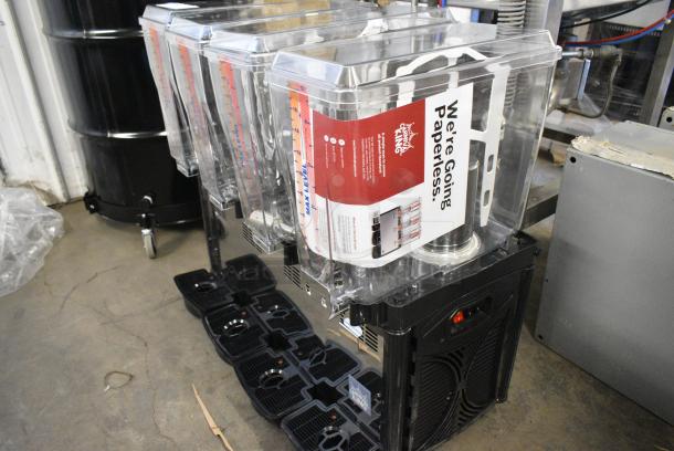 BRAND NEW SCRATCH AND DENT! 2024 Carnival King 382RBD5G4 JETCOF 480M Quadruple 5 Gallon Bowl Refrigerated Beverage Dispenser. 120 Volts, 1 Phase. Tested and Working! - Image 3 of 11
