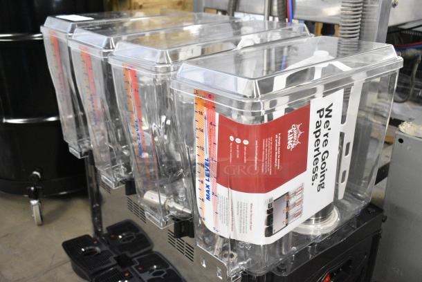 BRAND NEW SCRATCH AND DENT! 2024 Carnival King 382RBD5G4 JETCOF 480M Quadruple 5 Gallon Bowl Refrigerated Beverage Dispenser. 120 Volts, 1 Phase. Tested and Working! - Image 4 of 11