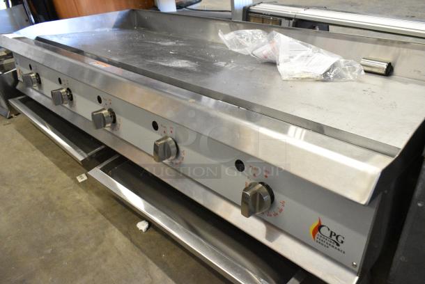 BRAND NEW SCRATCH AND DENT! 2024 Cooking Performance Group CPG 351GTCPG60NL 60" Natural Gas Countertop Griddle with Thermostatic Controls. 150,000 BTU - Image 3 of 11