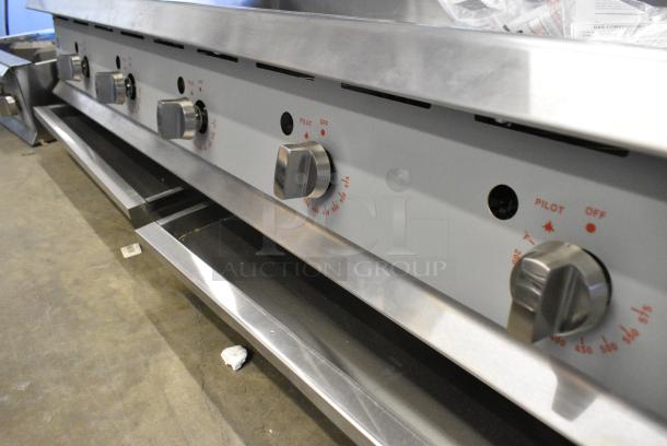 BRAND NEW SCRATCH AND DENT! 2024 Cooking Performance Group CPG 351GTCPG60NL 60" Natural Gas Countertop Griddle with Thermostatic Controls. 150,000 BTU - Image 5 of 11