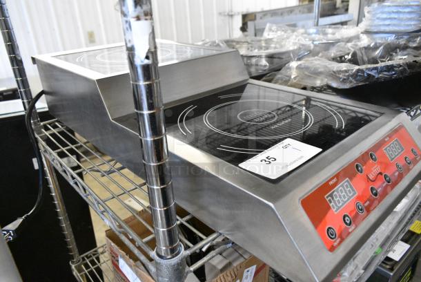 BRAND NEW SCRATCH AND DENT! 2024 Avantco 177IC35SU Stainless Steel Double Countertop Step-Up Induction Range / Cooker. 208-240 Volts, 1 Phase. - Image 2 of 8