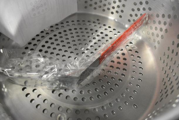 2 BRAND NEW SCRATCH AND DENT! Metal Stock Pot w/ Steam Insert. 2 Times Your Bid! - Image 5 of 6