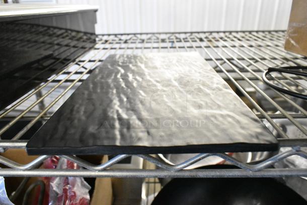 3 BRAND NEW SCRATCH AND DENT! Various Items Including 999FLCADDY3 Acopa Three Glass Black Metal Flight Carrier, Tablecraft MG3 Frostone 12 3/4" x 6 3/4" Black Melamine Display Tray, Choice 176CON6XPNT 6-Compartment Condiment Bar. 3 Times Your Bid! - Image 4 of 7