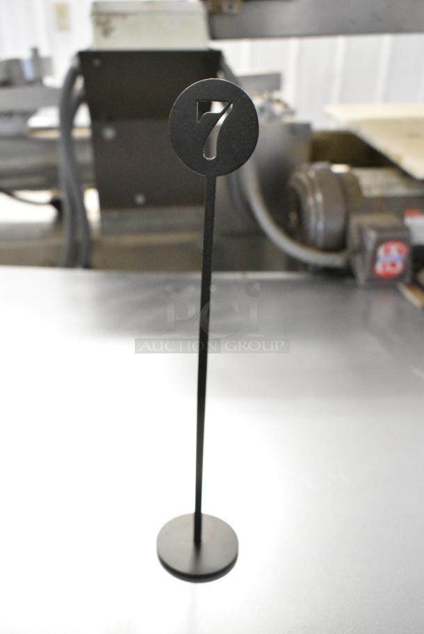 BRAND NEW SCRATCH AND DENT! American Metalcraft NSB30 Black Stamped-Out Number Table Stands - 21 to 30 - Image 1 of 14