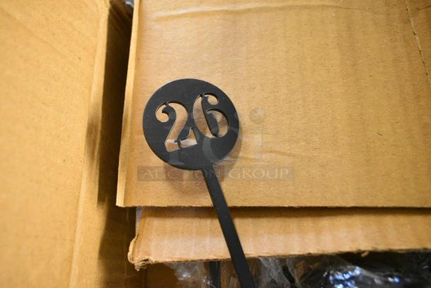 BRAND NEW SCRATCH AND DENT! American Metalcraft NSB30 Black Stamped-Out Number Table Stands - 21 to 30 - Image 3 of 14