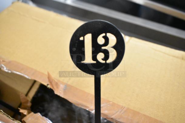 BRAND NEW SCRATCH AND DENT! American Metalcraft NSB30 Black Stamped-Out Number Table Stands - 21 to 30 - Image 4 of 14