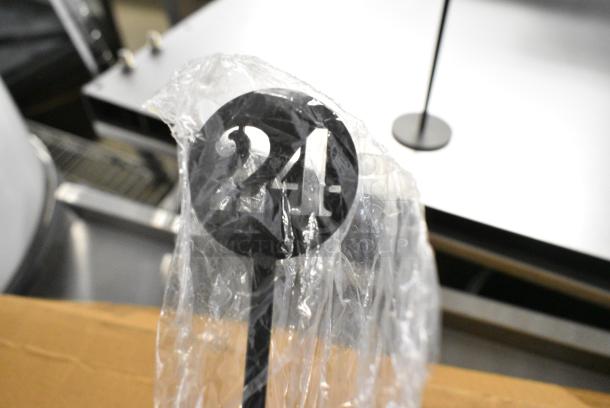 BRAND NEW SCRATCH AND DENT! American Metalcraft NSB30 Black Stamped-Out Number Table Stands - 21 to 30 - Image 5 of 14