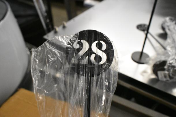 BRAND NEW SCRATCH AND DENT! American Metalcraft NSB30 Black Stamped-Out Number Table Stands - 21 to 30 - Image 11 of 14