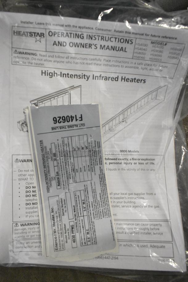 BRAND NEW SCRATCH AND DENT! HeatStar HS4040 PPNG Natural Gas High Intensity Radiant Power Pile Industrial Heater. 40,000 BTU. - Image 6 of 8