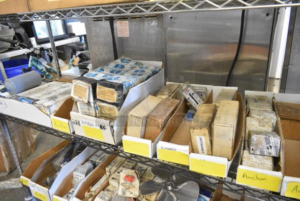 ALL ONE MONEY! Tier Lot of Approximately 33 BRAND NEW Various Items Including Catchall Filters, Fan Cycling, Drive Module, Defrost Control, Pressure Switch - Image 1 of 22