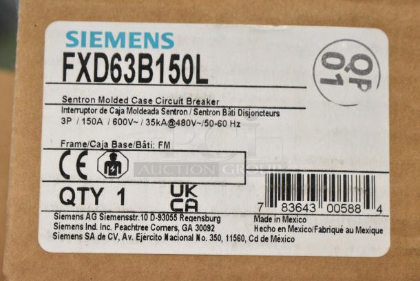 BRAND NEW Siemens FXD63B150L 3 Pole Circuit Breaker - Image 10 of 10