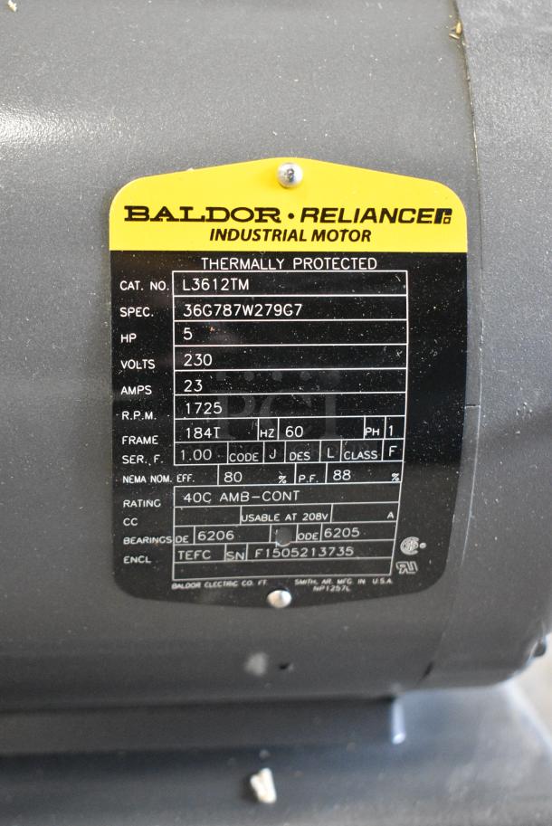 BRAND NEW Baldor L3612TM Motor. 230 Volts, 1 Phase. - Image 5 of 5