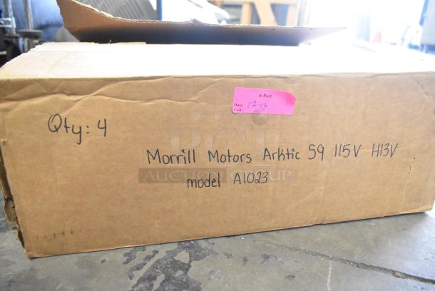4 BRAND NEW Morrillmotors Arktic 59 Motor. 115 Volts, 1 Phase. 4 Times Your Bid! - Image 9 of 9