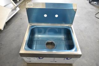 BRAND NEW SCRATCH AND DENT! Advance Tabco 7-PS-60 Stainless Steel Wall Mount Single Bay Sink w/ Faucet and Mounting Bracket