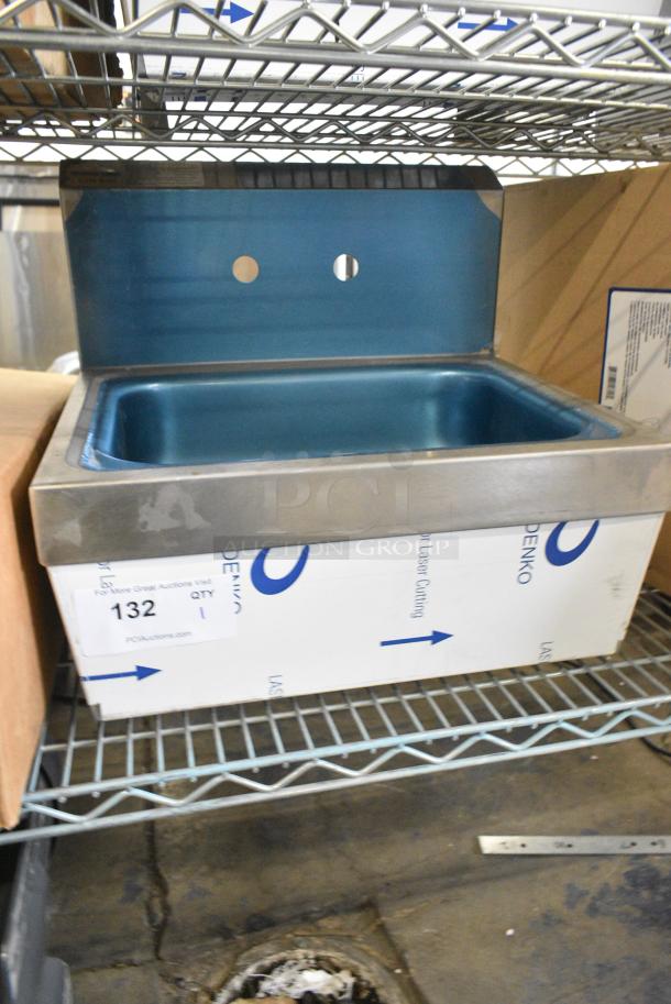 BRAND NEW SCRATCH AND DENT! Advance Tabco 7-PS-60 Stainless Steel Wall Mount Single Bay Sink w/ Faucet and Mounting Bracket - Image 2 of 11