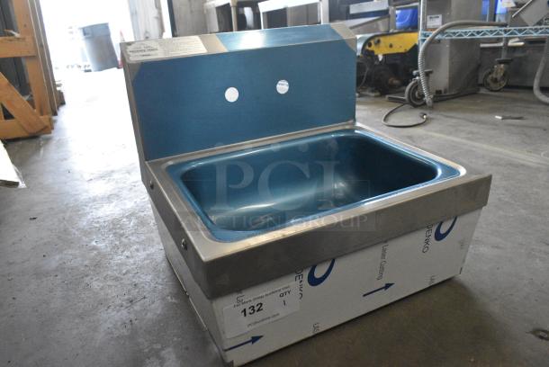 BRAND NEW SCRATCH AND DENT! Advance Tabco 7-PS-60 Stainless Steel Wall Mount Single Bay Sink w/ Faucet and Mounting Bracket - Image 5 of 11