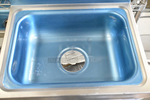 BRAND NEW SCRATCH AND DENT! Advance Tabco 7-PS-60 Stainless Steel Wall Mount Single Bay Sink w/ Faucet and Mounting Bracket - Image 7 of 10
