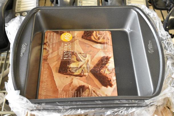 BRAND NEW SCRATCH AND DENT! Box of 6 Wilton Perfect Results 8" x 8" x 2" Square Non-Stick Steel Cake Pan 191002912 - Image 3 of 5