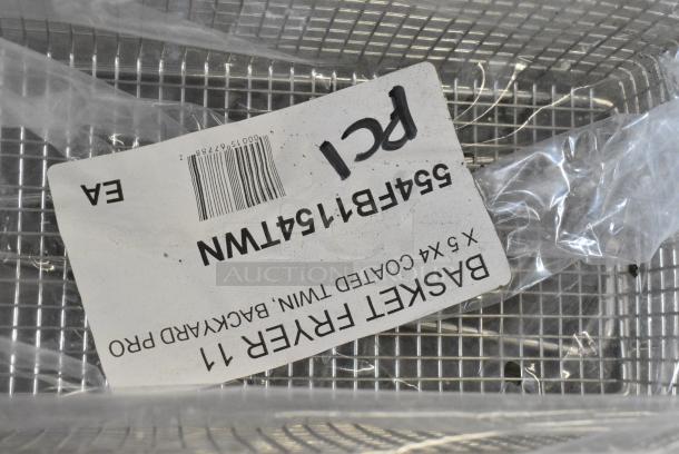 2 BRAND NEW SCRATCH AND DENT! Backyard Pro 190FB1154TWN 11" x 5 3/8" x 4 1/8" Twin Fryer Basket with Front Hook. 2 Times Your Bid! - Image 6 of 6