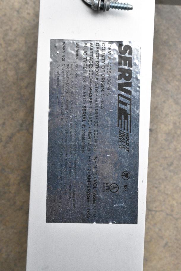 BRAND NEW SCRATCH AND DENT! ServIt 423SW36INHA 36" Strip Warmer with Single Adjustable Infinite Control. 120 Volts, 1 Phase. - Image 7 of 8