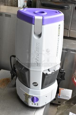 BRAND NEW SCRATCH AND DENT! ProTeam 107644 GoFree Flex Pro II 12 Ah 6 Qt. Cordless Backpack Vacuum with Xover Multi-Surface Telescoping Wand Tool Kit 196107644. Tested and Working!