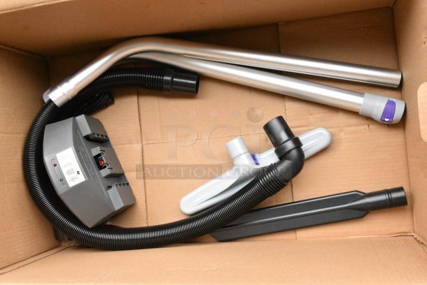 BRAND NEW SCRATCH AND DENT! ProTeam 107644 GoFree Flex Pro II 12 Ah 6 Qt. Cordless Backpack Vacuum with Xover Multi-Surface Telescoping Wand Tool Kit 196107644. Tested and Working! - Image 6 of 8