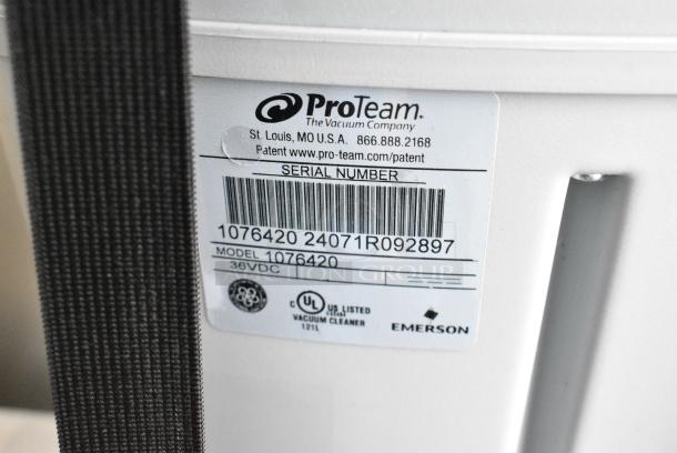 BRAND NEW SCRATCH AND DENT! ProTeam 107644 GoFree Flex Pro II 12 Ah 6 Qt. Cordless Backpack Vacuum with Xover Multi-Surface Telescoping Wand Tool Kit 196107644. Tested and Working! - Image 7 of 8