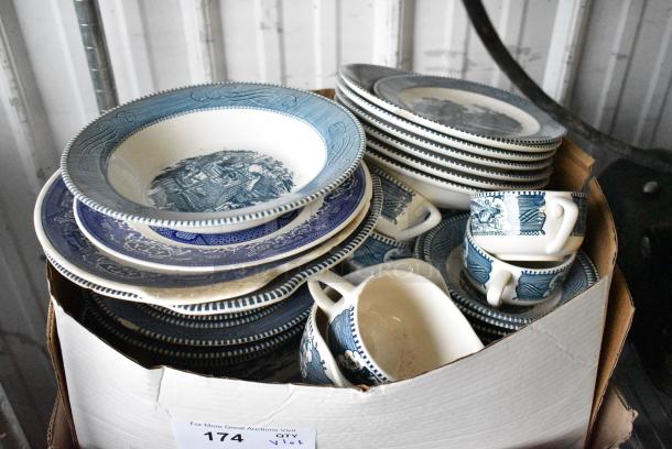 ALL ONE MONEY! Lot of Ceramic Dishes Including Plates and Mugs - Image 1 of 9
