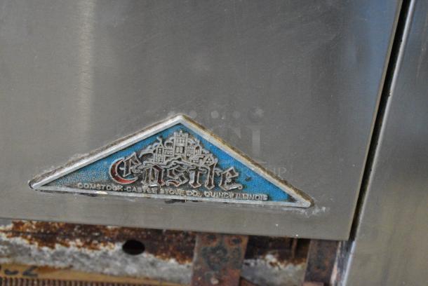 Prince Castle Stainless Steel Commercial Natural Gas Powered Flat Top Griddle w/ Left Side 2 Burner Range, Oven, Over Shelf and Back Splash. - Image 9 of 11
