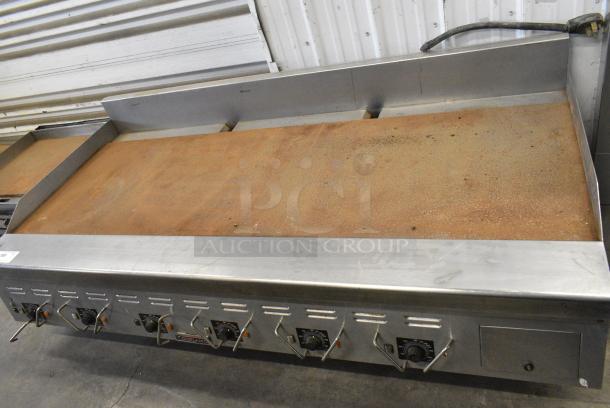 Garland Stainless Steel Commercial Natural Gas Powered Flat Top Griddle w/ Thermostatic Controls. - Image 2 of 5