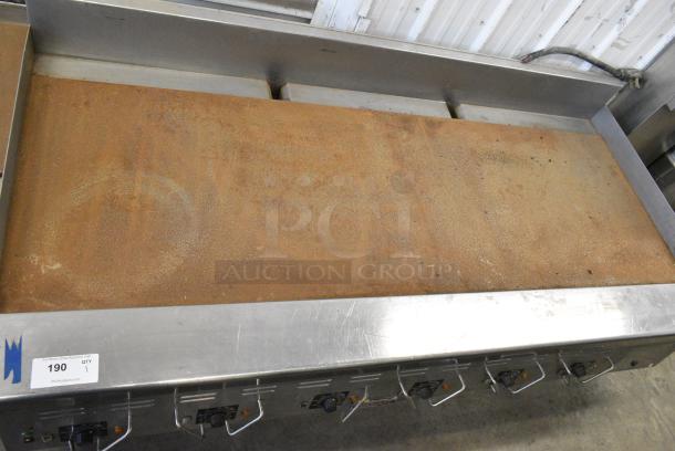 Garland Stainless Steel Commercial Natural Gas Powered Flat Top Griddle w/ Thermostatic Controls. - Image 5 of 5
