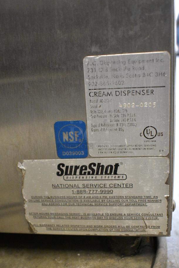 SureShot AC-20DV Stainless Steel Commercial Cream Dispenser. 120 Volts, 1 Phase. Tested and Working! - Image 4 of 4