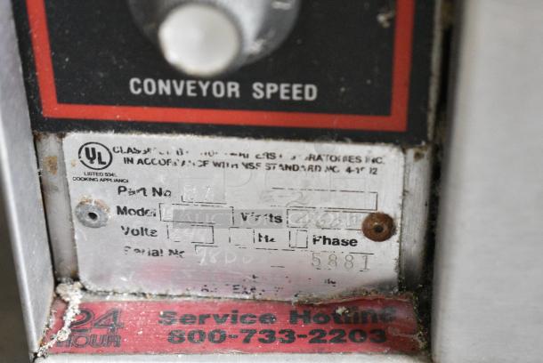 APW Wyott BT-15 Stainless Steel Commercial Countertop Conveyor Toaster Oven. 120 Volts, 1 Phase. Cannot Test Due To Plug Style - Image 3 of 4
