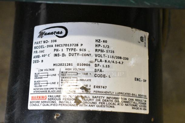 Manaras OGH Industrial Jackshaft Operator. 115/208-230 Volts, 1 Phase. - Image 3 of 6