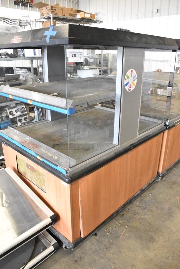 Custom Delis Equipment Stainless Steel Commercial 2 Tier Warming Display Case Merchandiser on Commercial Casters. 208-240 Volts. - Image 1 of 5