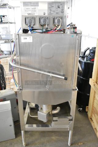 American Dish Service ADS L90-3DWC Stainless Steel Commercial Pass Through Dishwasher. 120 Volts, 1 Phase.