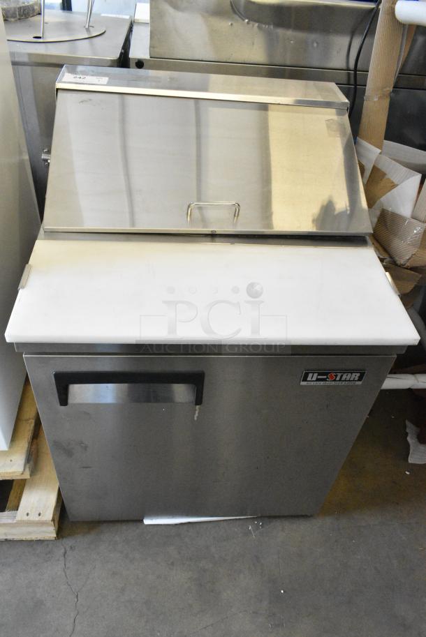 UStar USSL-1D Stainless Steel Commercial Sandwich Salad Prep Table Bain Marie Mega Top. 115 Volts, 1 Phase. Tested and Powers On But Does Not Get Cold - Image 1 of 8