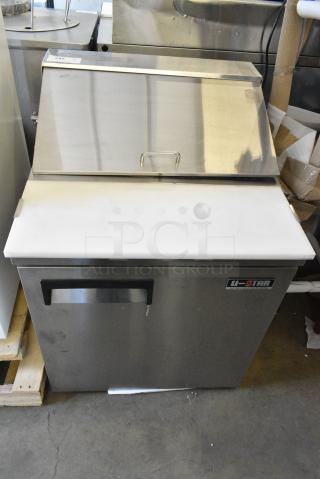 UStar USSL-1D Stainless Steel Commercial Sandwich Salad Prep Table Bain Marie Mega Top. 115 Volts, 1 Phase. Tested and Powers On But Does Not Get Cold