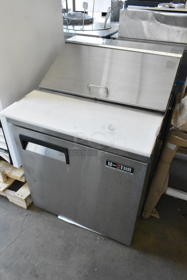 UStar USSL-1D Stainless Steel Commercial Sandwich Salad Prep Table Bain Marie Mega Top. 115 Volts, 1 Phase. Tested and Powers On But Does Not Get Cold - Image 2 of 8