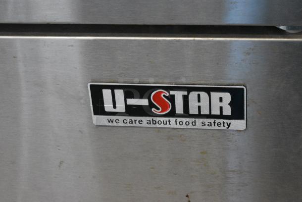 UStar USSL-1D Stainless Steel Commercial Sandwich Salad Prep Table Bain Marie Mega Top. 115 Volts, 1 Phase. Tested and Powers On But Does Not Get Cold - Image 3 of 8