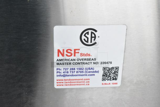 BRAND NEW SCRATCH AND DENT! Morni Stainless Steel Commercial Natural  Gas Powered Tandoori Tandoor Oven on Commercial Casters. - Image 8 of 11