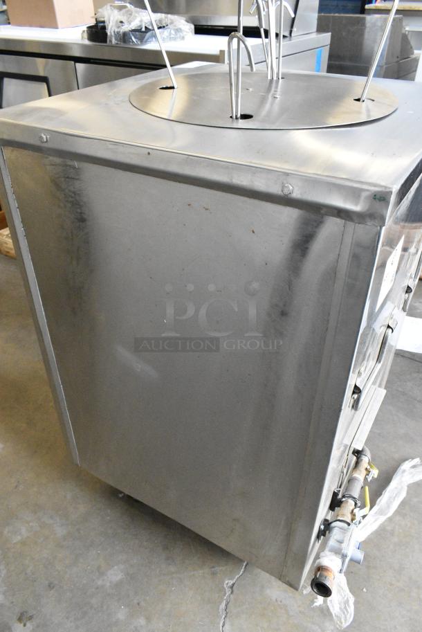 BRAND NEW SCRATCH AND DENT! Morni Stainless Steel Commercial Natural  Gas Powered Tandoori Tandoor Oven on Commercial Casters. - Image 11 of 11