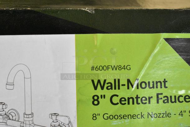 5 BRAND NEW SCRATCH AND DENT! Items Including Three Regency 600FW84G Wall Mount Faucet with 3 1/2" Swivel Gooseneck Spout and 8" Centers, Two 600FW88 Regency Wall Mount Faucet with 8" Centers and 8" Swing Spout. 5 Times Your Bid! - Image 4 of 9