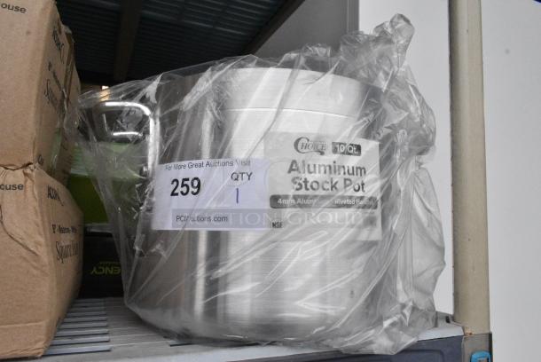 BRAND NEW SCRATCH AND DENT! Choice 471SP10QT 10 Qt. Standard Weight Aluminum Stock Pot - Image 2 of 8