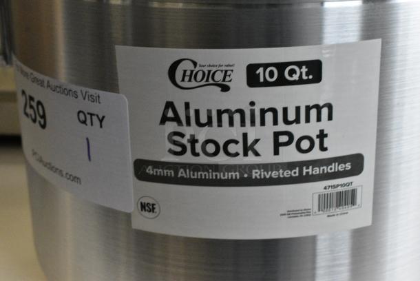 BRAND NEW SCRATCH AND DENT! Choice 471SP10QT 10 Qt. Standard Weight Aluminum Stock Pot - Image 8 of 8