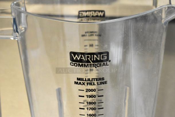 BRAND NEW SCRATCH AND DENT! Waring Commercial Clear Poly Blender Pitcher. - Image 3 of 6