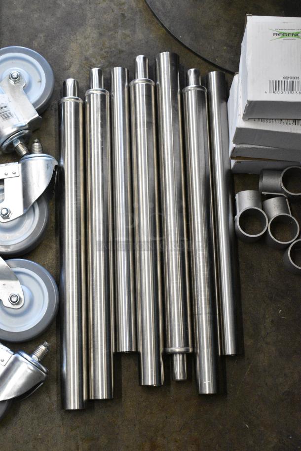 ALL ONE MONEY! Lot of BRAND NEW SCRATCH AND DENT! Items Including Commercial Casters, Legs and 4 Regency 600DB35 Basket Drain. - Image 5 of 9