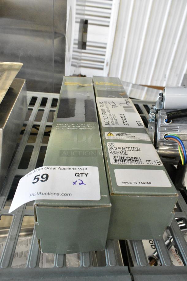 2 BRAND NEW SCRATCH AND DENT! Noble Chemical 2722202 Gray 5 Gallon Pail Pump Dispenser. 2 Times Your Bid! - Image 1 of 3